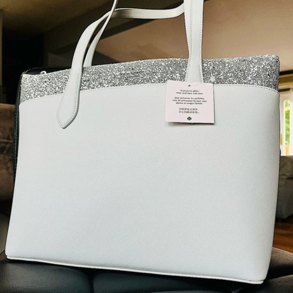 Kate Spade New York Glitter Mix Tote Bag – Saffiano Leather – NWT